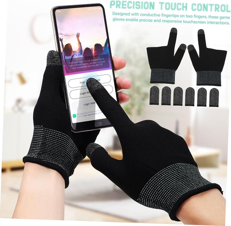 Breathable Copper Fiber Gaming Gloves Fingerless Touchscreen Sweatproof - Image 4